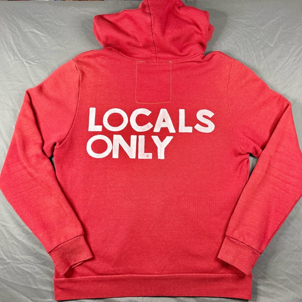 RARE RARE Aviator Nation Red ‘Locals Only’ Full Zip Up Hoodie Large